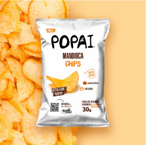 Popai Snack lança linha de chips de mandioca