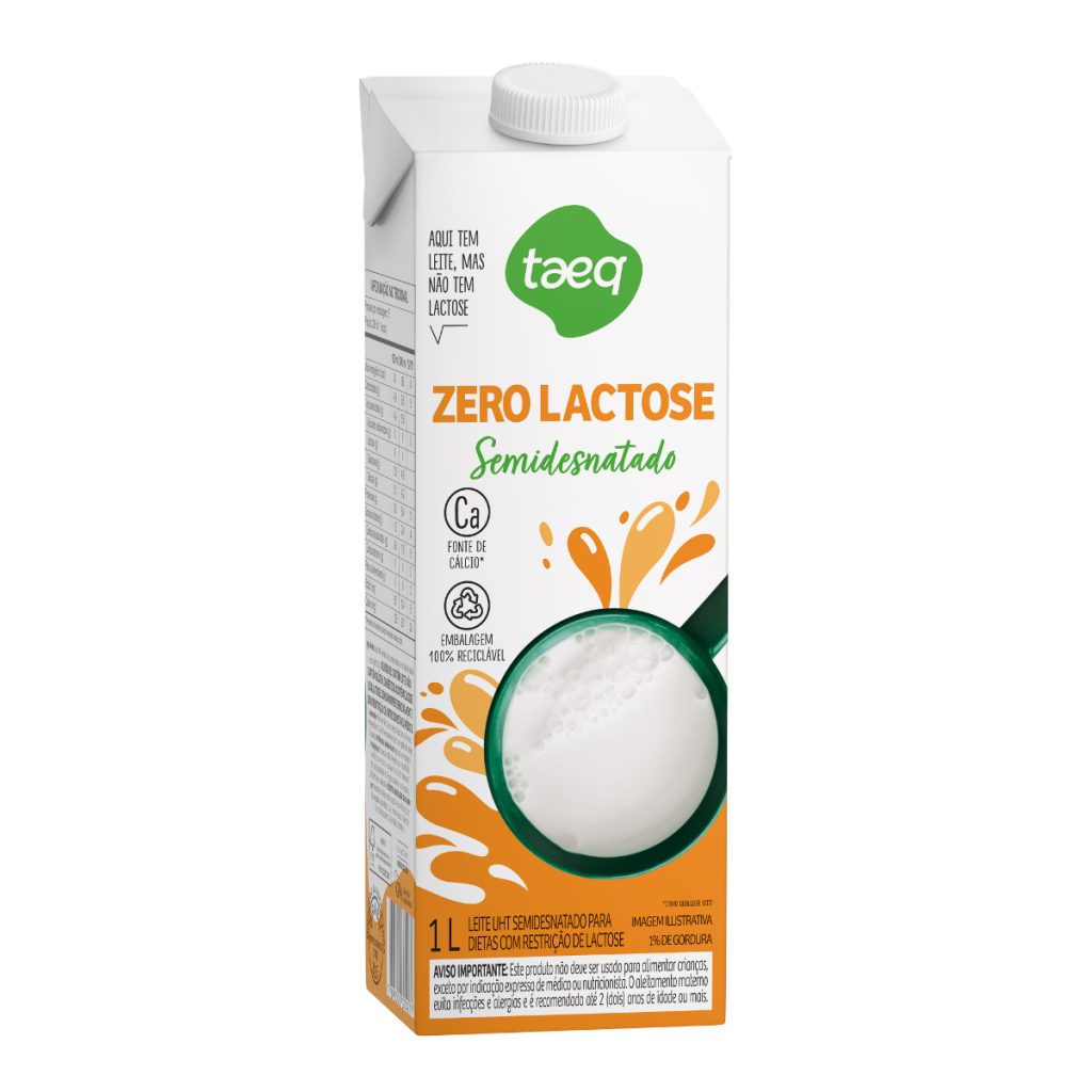 Taeq relança leite zero lactose em embalagem à base de cana