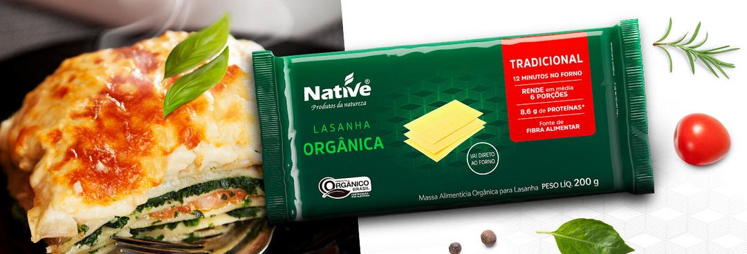 Native lança a primeira massa para lasanha orgânica do Brasil