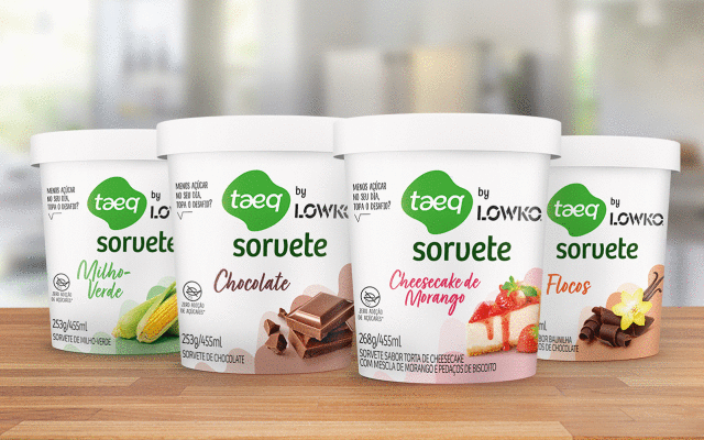 Taeq lança linha de sorvetes em parceria com a Lowko